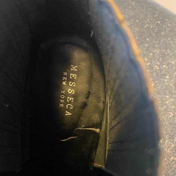 Messeca New York Stylish Black and Orange Ankle Boots - Picture 6 of 7